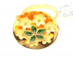 22 Ayar Altın Çanaklı Papatya Çiçek Model Yüzük - 8