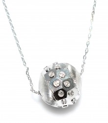 925 Sterling Silver Christmas Ball Necklace - Nusrettaki