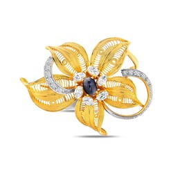 Daisy Filigree Brooch Pendant - 2