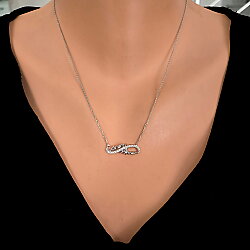 Dear Mommy Eternity Necklace White Color - White Stone - Nusrettaki