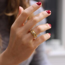 14 Ayar Altın Döküm Yüzük - Nusrettaki