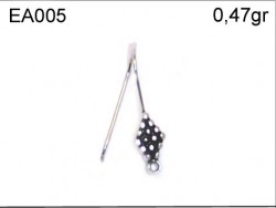 Gümüş Küpe Malzemesi - EA005 - Nusret