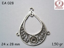 Gümüş Küpe Malzemesi - EA028 - Nusret