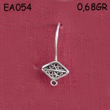 Gümüş Küpe Malzemesi - EA054 - Nusret