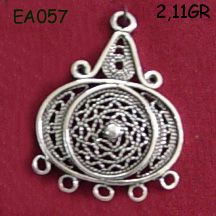 Gümüş Küpe Malzemesi - EA057 - 1
