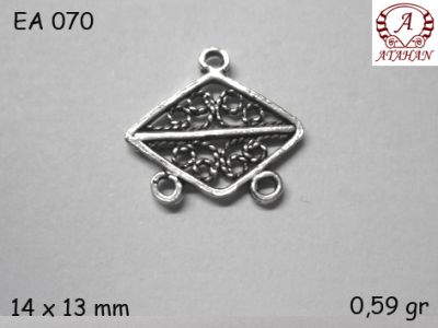 Gümüş Küpe Malzemesi - EA070 - 1