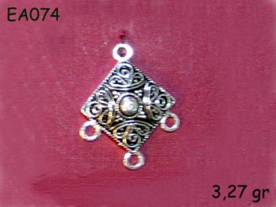 Gümüş Küpe Malzemesi - EA074 - 1