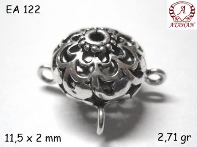 Gümüş Küpe Malzemesi - EA122 - 1
