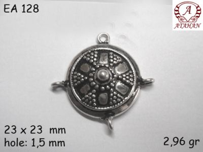 Gümüş Küpe Malzemesi - EA128 - 1