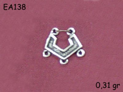 Gümüş Küpe Malzemesi - EA138 - 1