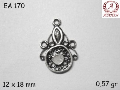 Gümüş Küpe Malzemesi - EA170 - 1
