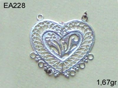 Gümüş Küpe Malzemesi - EA228 - 1