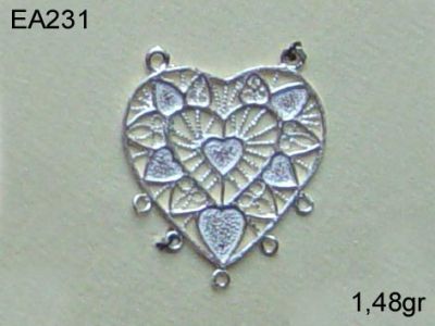 Gümüş Küpe Malzemesi - EA231 - 1