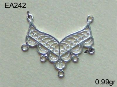 Gümüş Küpe Malzemesi - EA242 - 1