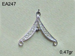 Gümüş Küpe Malzemesi - EA247 - Nusret
