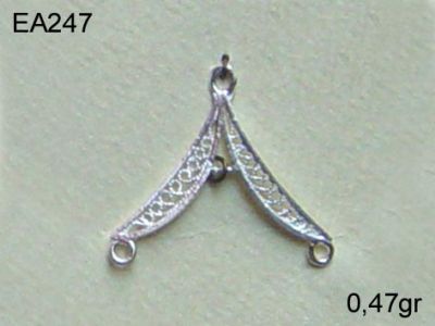 Gümüş Küpe Malzemesi - EA247 - 1