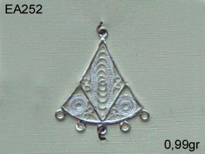 Gümüş Küpe Malzemesi - EA252 - 1
