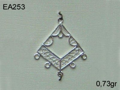 Gümüş Küpe Malzemesi - EA253 - 1