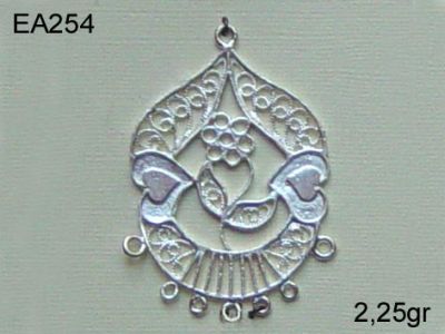 Gümüş Küpe Malzemesi - EA254 - 1
