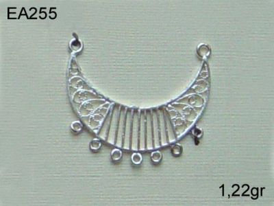 Gümüş Küpe Malzemesi - EA255 - 1