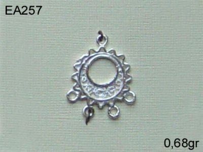 Gümüş Küpe Malzemesi - EA257 - 1