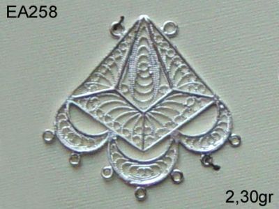 Gümüş Küpe Malzemesi - EA258 - 1