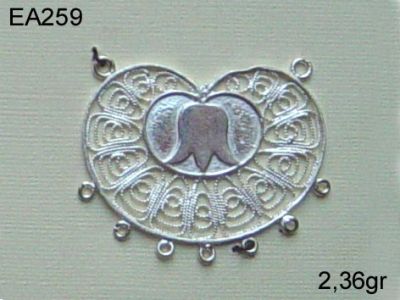 Gümüş Küpe Malzemesi - EA259 - 1