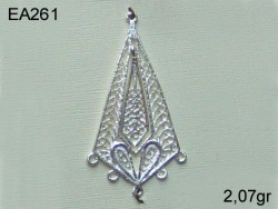 Gümüş Küpe Malzemesi - EA261 - Nusret