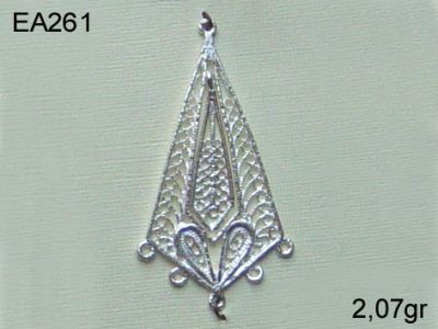 Gümüş Küpe Malzemesi - EA261 - 1