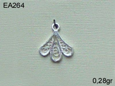 Gümüş Küpe Malzemesi - EA264 - 1