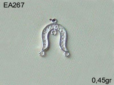 Gümüş Küpe Malzemesi - EA267 - 1
