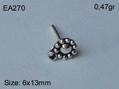 Gümüş Küpe Malzemesi - EA270 - 1