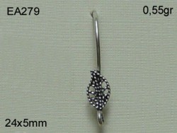 Gümüş Küpe Malzemesi - EA279 - Nusret