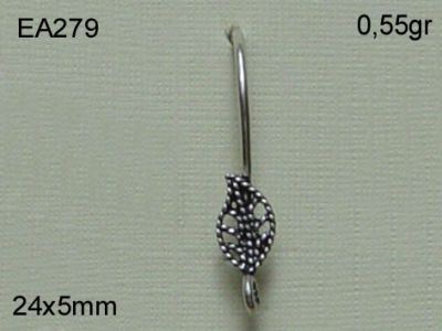 Gümüş Küpe Malzemesi - EA279 - 1