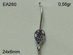 Gümüş Küpe Malzemesi - EA280 - Nusret