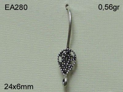 Gümüş Küpe Malzemesi - EA280 - 1