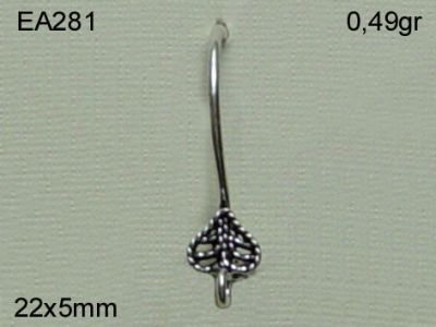 Gümüş Küpe Malzemesi - EA281 - 1