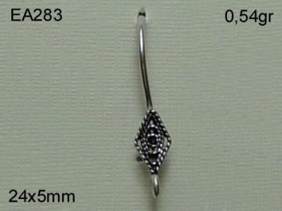 Gümüş Küpe Malzemesi - EA283 - 1