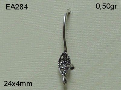 Gümüş Küpe Malzemesi - EA284 - 1