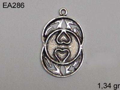 Gümüş Küpe Malzemesi - EA286 - 1