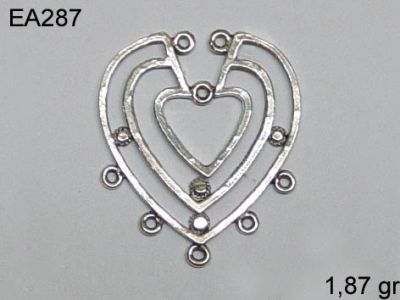 Gümüş Küpe Malzemesi - EA287 - 1