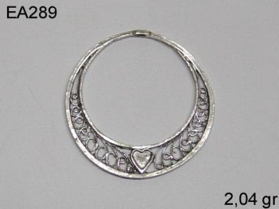 Gümüş Küpe Malzemesi - EA289 - 1