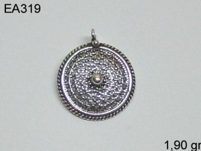 Gümüş Küpe Malzemesi - EA319 - 1