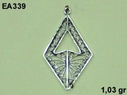 Gümüş Küpe Malzemesi - EA339 - Nusret