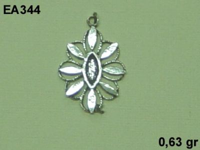 Gümüş Küpe Malzemesi - EA344 - 1