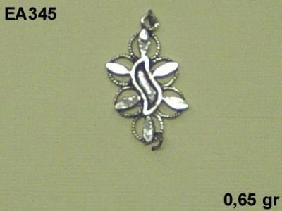 Gümüş Küpe Malzemesi - EA345 - 1