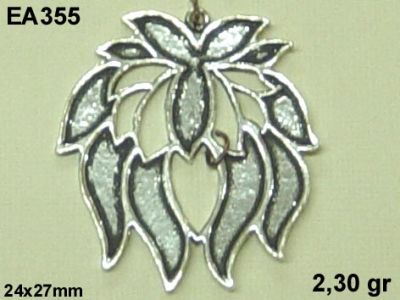 Gümüş Küpe Malzemesi - EA355 - 1