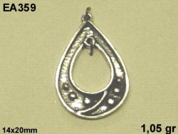 Gümüş Küpe Malzemesi - EA359 - Nusret