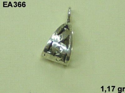 Gümüş Küpe Malzemesi - EA366 - 1