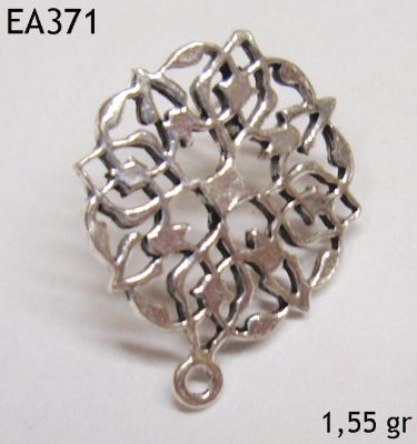 Gümüş Küpe Malzemesi - EA371 - 1